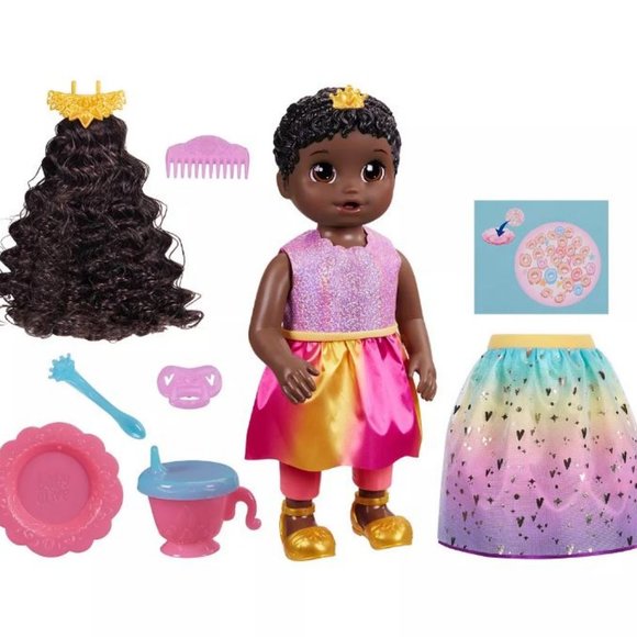 NEW Baby Alive Princess Ellie Grows Up Black Hair Doll 18" African American - Picture 16 of 16